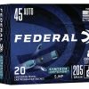 Federal Syntech Defense Handgun Ammo Brass .45 ACP 20-Rounds 205 Grain SJHP
