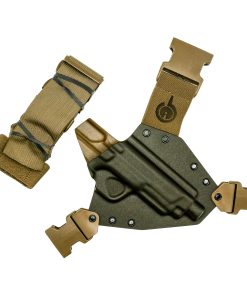 Gunfighters Inc Kenai Chest Holster Coyote Brown Fits Smith & Wesson M&P 45/10mm