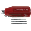 J Dewey Shotgun Port Cleaning Tool Handle with Brushes Red