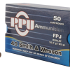 PPU Centerfire Handgun Brass .40 SW 165-Grain 50-Rounds FPJ